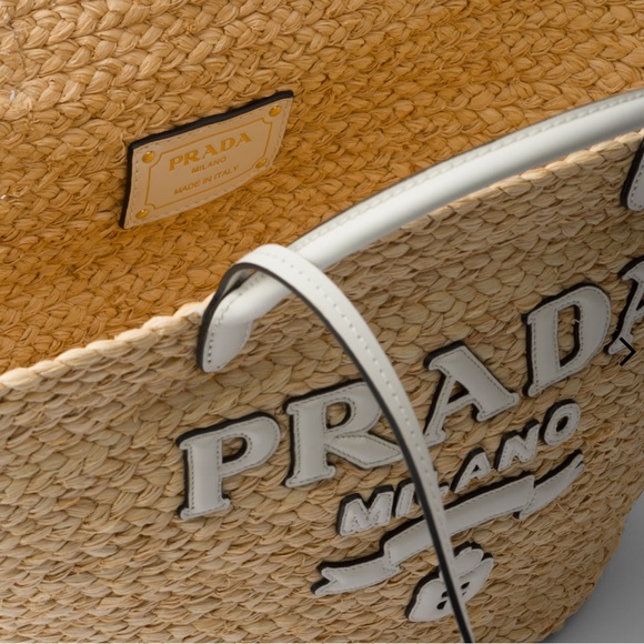 Prada Large raffia and leather shopping bag BRAND NEW!!! - Picture 4 of 6